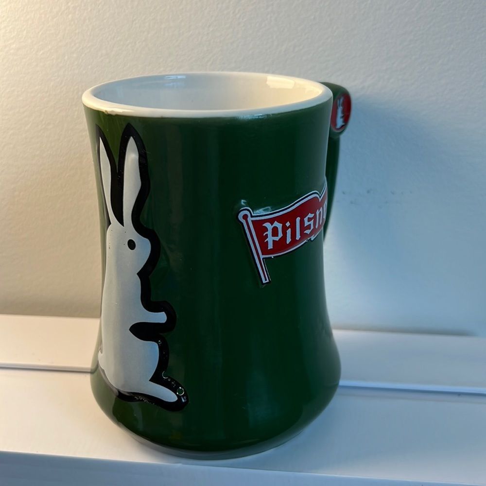 Ceramic Pilsner Dark Green with Rabbit - Picture 3 of 8